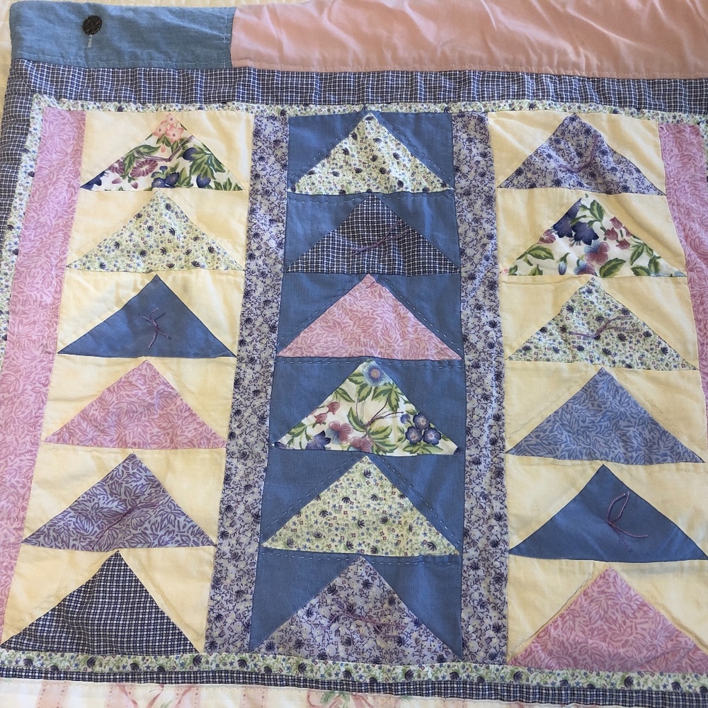 Upcycled Handmade by ME quilt